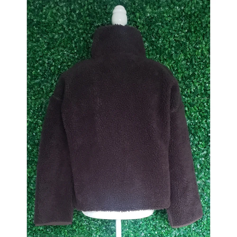 9. J.Crew Teddy sherpa half-zip sweatshirt - Picture 8 of 9